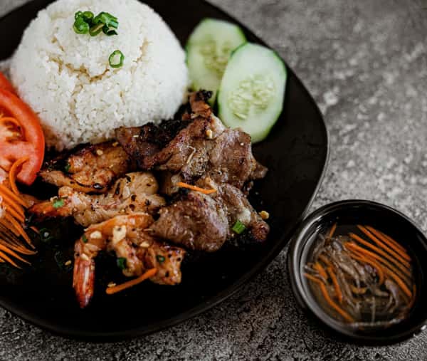 Mixed Vietnamese meal