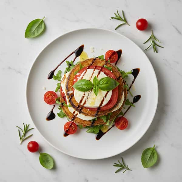 Eggplant Caprese Stack
