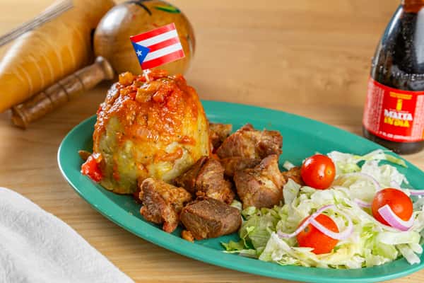 Mofongo de Carne Frita/Fried Pork Chunks