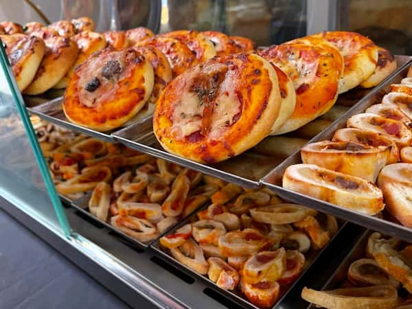 display case of italian food