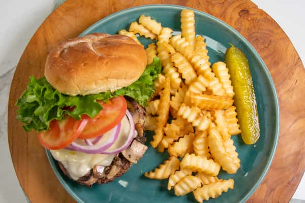 Swiss-Mushroom Burger