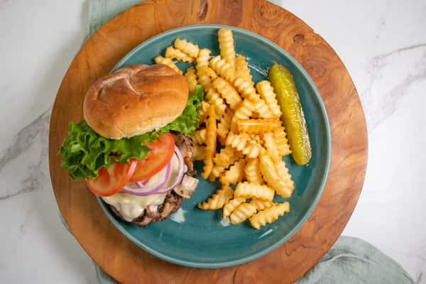 Swiss-Mushroom Burger
