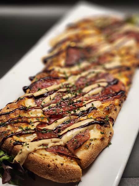 Garlic Salami Flatbread