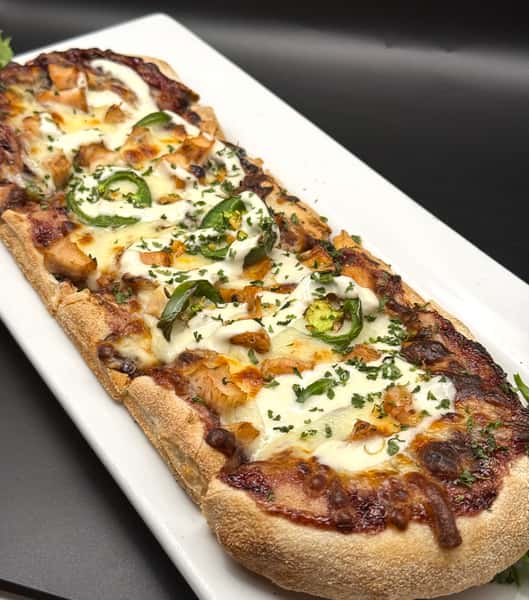 Blueberry Sriracha BBQ Chicken Flatbread