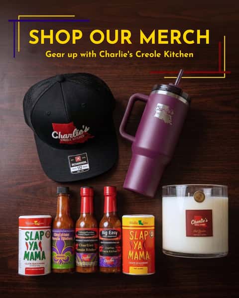Good food looks even better with great merch.
Take home Charlie's gear and keep the Creole vibes going long after your meal.
Check out Charlie's merch and grab your favorite items today! Link in bio.
#charliescreolekitchen #eastdallas #dallasfood #dallastx #dallasfoodies #charliescreoledtx #LowerGreenville #dallas #dallasmardigras #dallascatholic #stthomasaquinasdallas #lowergreenvilledallas #eastsidedallas #lakewooddallas #mstreetsdallas