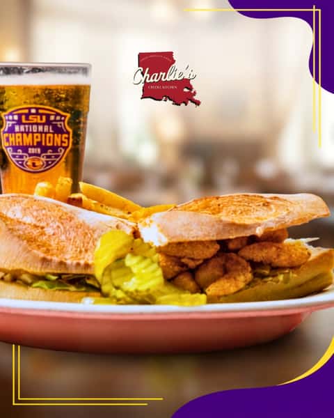 Some duos never miss.
Crispy Fried Shrimp Po-Boy, seasoned Cajun fries, and your favorite cold beer? That's a winning lineup.
Grab this classic combo at Charlie's Creole Kitchen today!
#charliescreolekitchen #eastdallas #dallasfood #dallastx #dallasfoodies #charliescreoledtx #LowerGreenville #dallas #dallasmardigras #dallascatholic #stthomasaquinasdallas #lowergreenvilledallas #eastsidedallas #lakewooddallas #mstreetsdallas