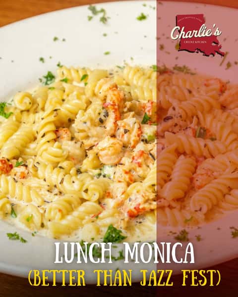 Productivity starts after a great lunch.
Good thing Lunch Monica pasta is here to help. Choose crawfish, chicken, or shrimp, and let our homemade cream sauce and rotini pasta do the heavy lifting.
Make this your midday favorite.
#charliescreolekitchen #eastdallas #dallasfood #dallastx #dallasfoodies #charliescreoledtx #LowerGreenville #dallas #dallasmardigras #dallascatholic #stthomasaquinasdallas #lowergreenvilledallas #eastsidedallas #lakewooddallas #mstreetsdallas