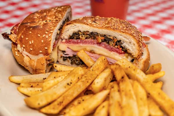 Classic New Orleans Muffuletta Sandwich