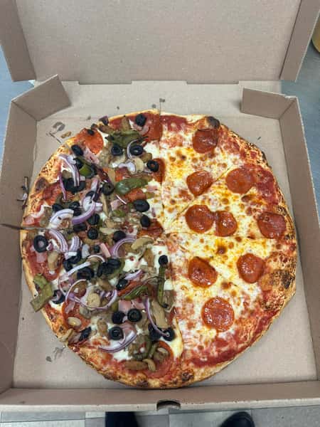 half and half pizza