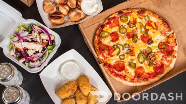 pizza and salad