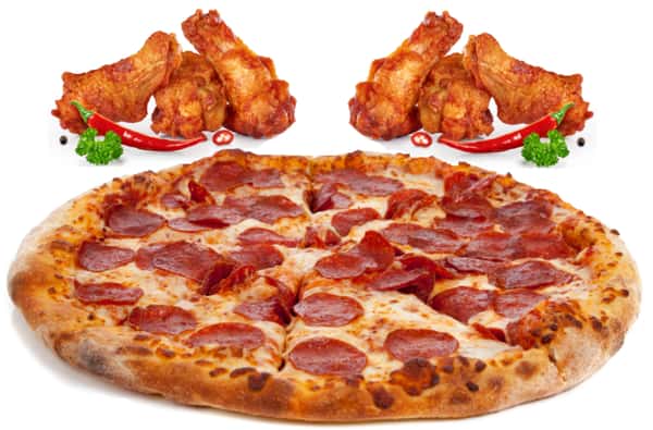 2-Topping Pizza & Wings Special