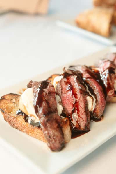 Burrata And Steak Crostini