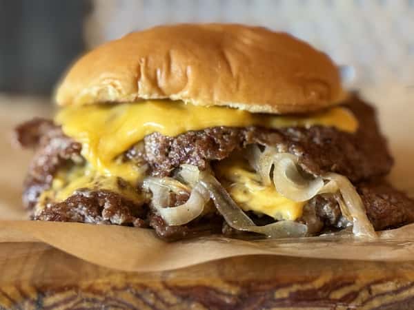 The S.O.S (Sliced Onion Smash) Burger (1/2lb.)