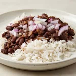 Black Beans & Rice With Red Onions