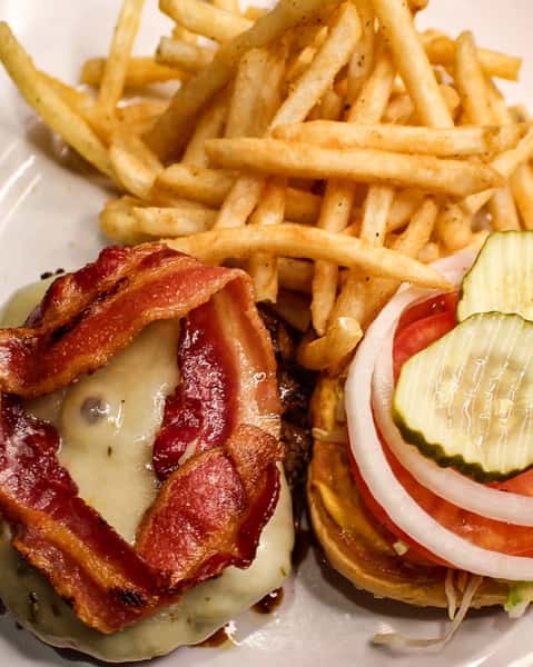 French fries served alongside a sandwich wrap