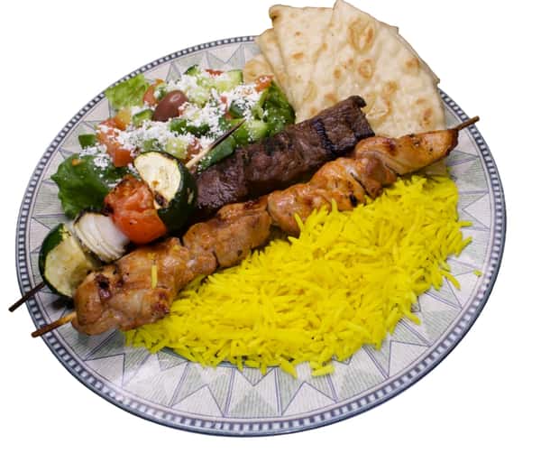 Chicken & Beef Kabob Plate