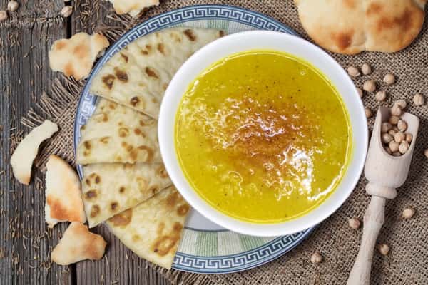 Lentil Soup with Pita