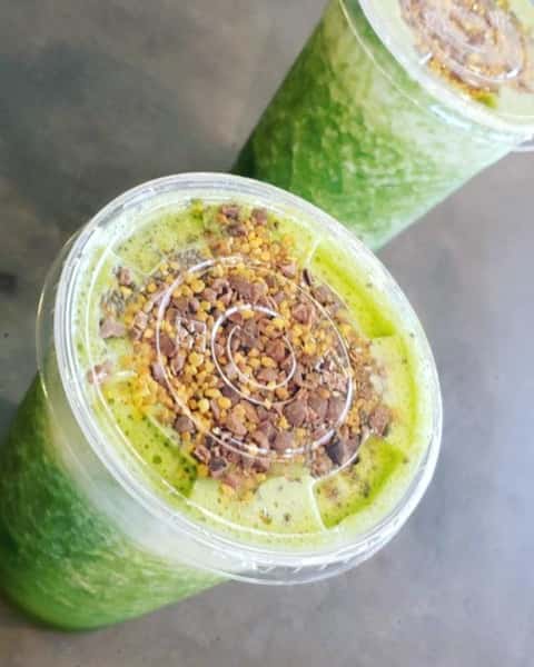 two green smoothies