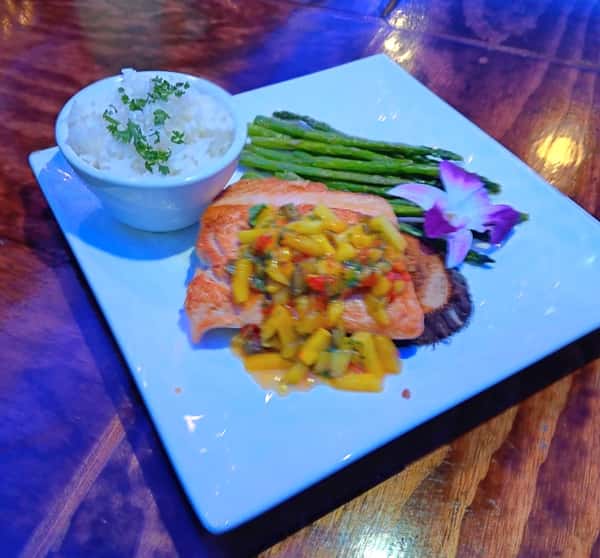 Cedar Plank Salmon Dinner Lake Eustis Waterfront Grille American
