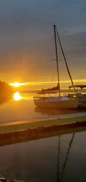 Boat and sunset