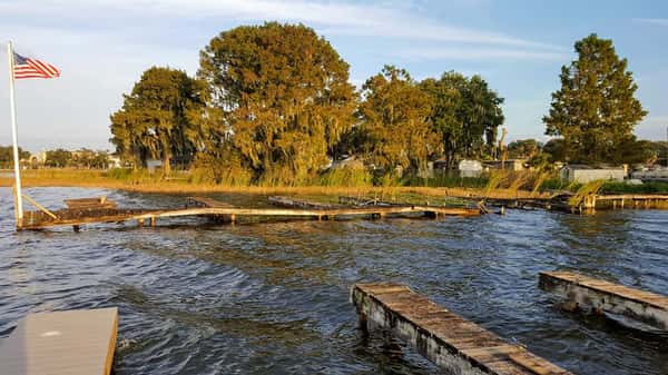 Broken dock