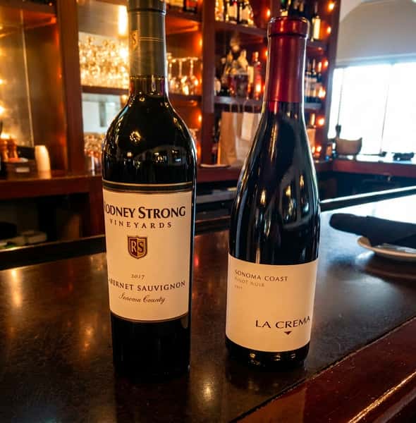 Wine at the bar