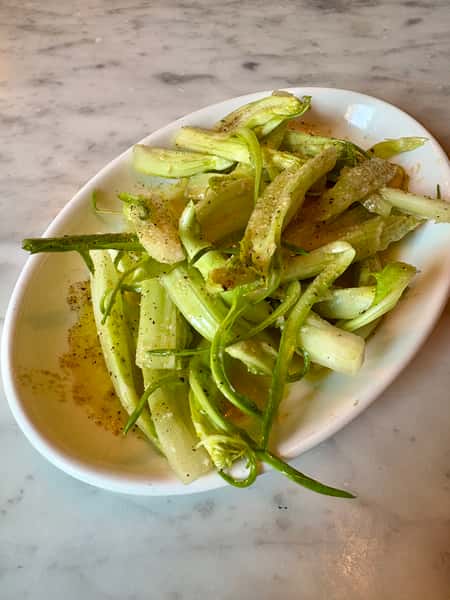Puntarella with anchovy dressing