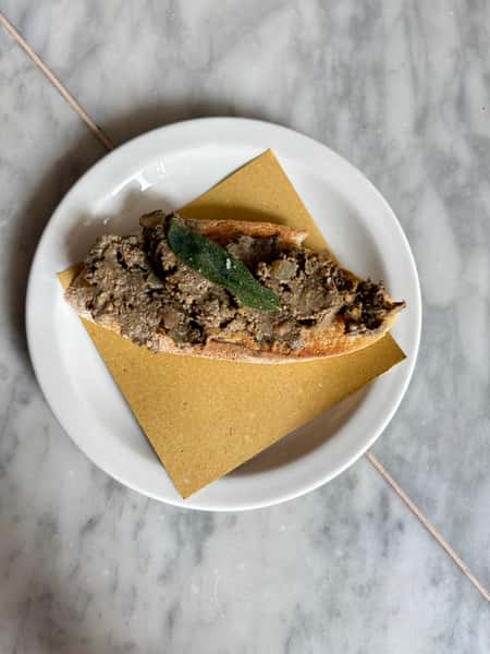 Chicken liver & sage crostino