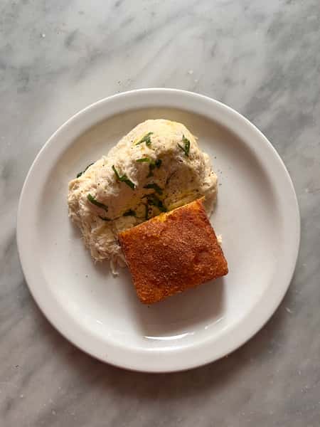 Baccalà mantecato with polenta