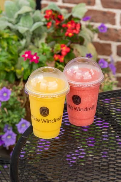 yellow and red drinks