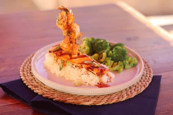 Glazed Salmon & Shrimp