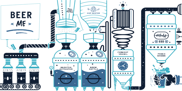 graphic depicting brewing process