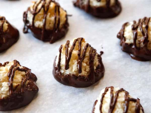 CHOCOLATE ganache COCONUT MACAROONS