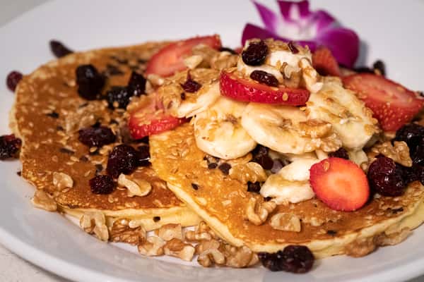 Pancakes with added toppings