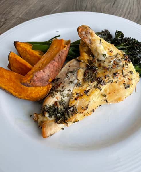 Herb Roasted Airline Chicken Breast