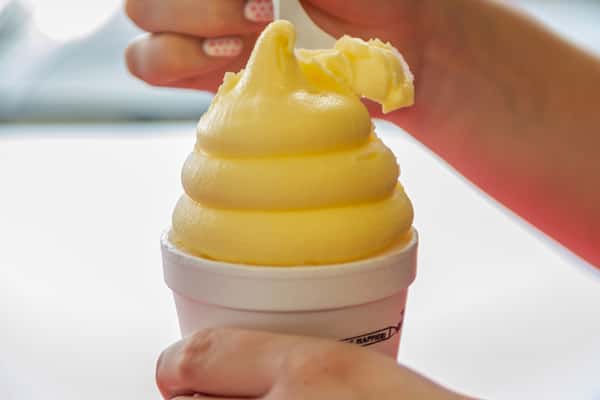 Closeup of a lemon flavored treat