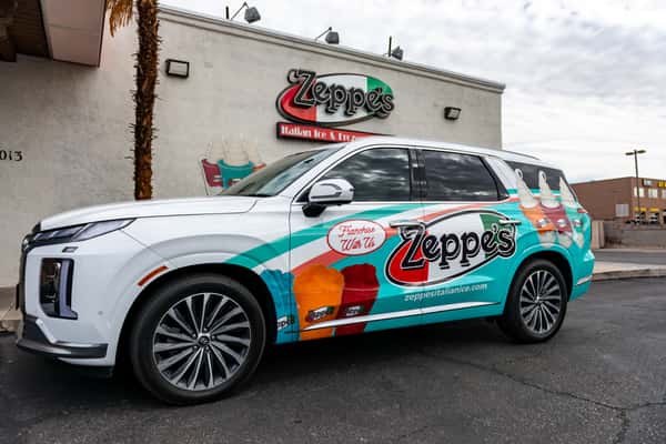 Vehicle with Zeppe's branding