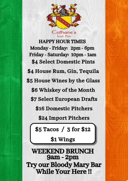 HAPPY HOUR SPECIALS
