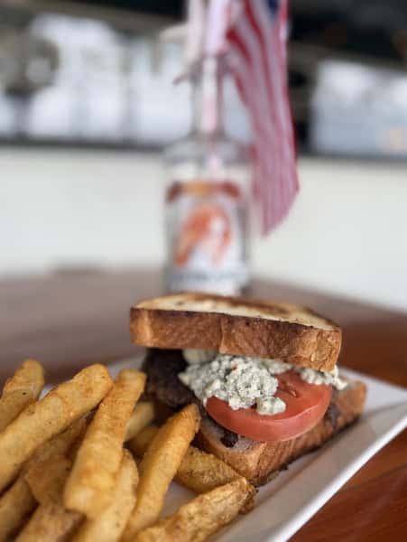 Red, White and Blue Burger