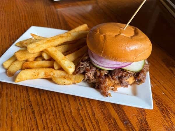 Hot Honey Pulled Pork Sandwich