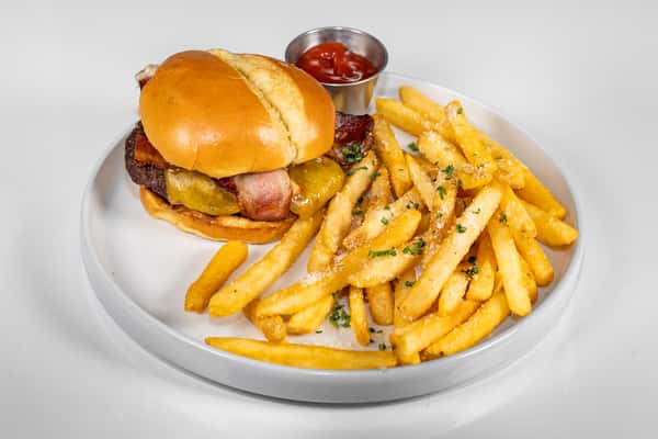 burger and fries