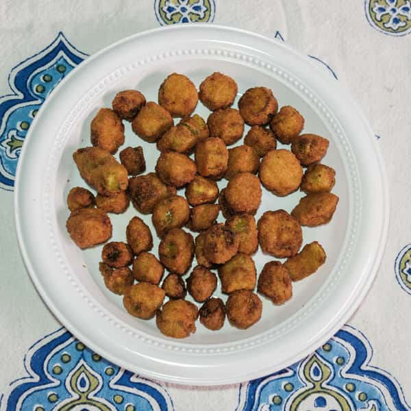 meat balls on a white plate