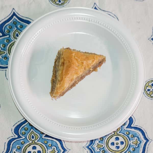 Greek food on a white plate