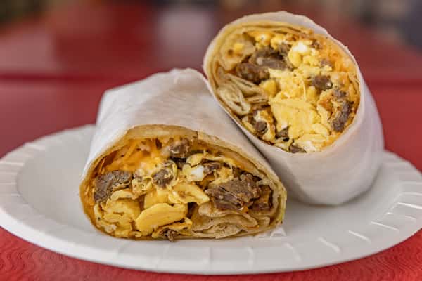 Steak Egg Cheese Burrito