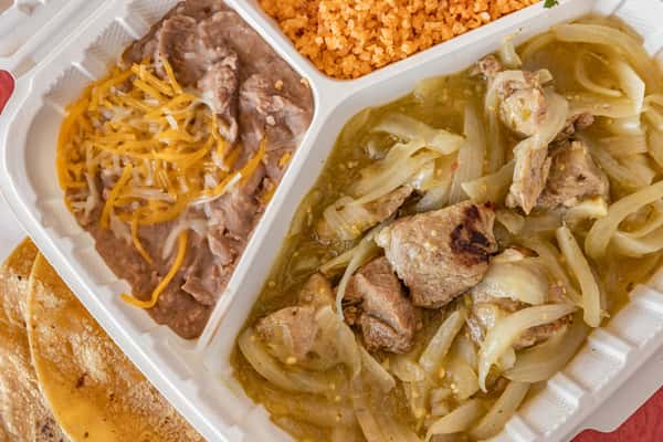 Carnitas Chilli Verde Plate