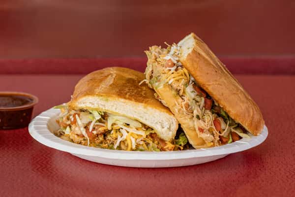 shredded chicken torta