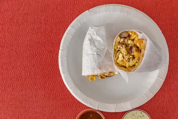 sausage egg and cheese burrito