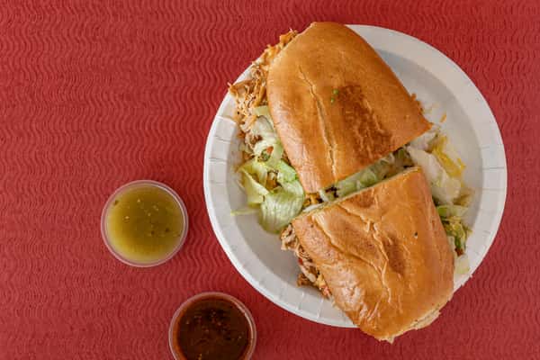shredded chicken torta