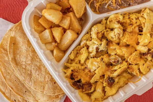 sausage egg and cheese plate