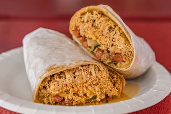 Shredded Chicken Burrito